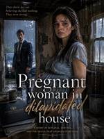 Pregnant woman in dilapidated house